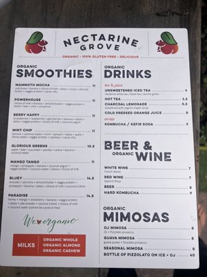 Menu photo 7 Nectarine Grove Encinitas, CA