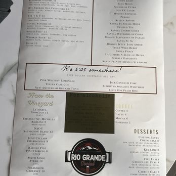 Rio Grande Social - Menu 1 - Sports Bars Near Me - Albuquerque, New Mexico