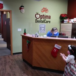 Optima Dental Care - The cheerful reception area at Christmas time.