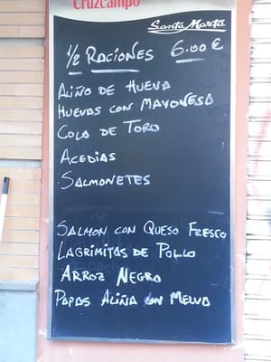 Menu photo 4 Santa Marta Seville, SE