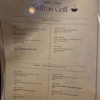 Browns Point Saffron Grill - Appetizers and Indo-Chinese snacks - Indian Near Me - Tacoma, Washington