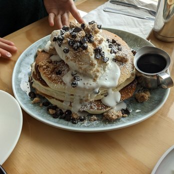 Toast Kitchen & Bakery - Chocolate Pancake (short stack) - Breakfast & Brunch Near Me - Tustin, California