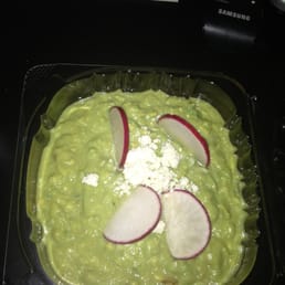 A HUGE portion for their delivery Guacamole. Oh so good! A HUGE portion for their delivery Guacamole. Oh so good!