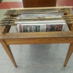 Cortland Free Library - A genius way to store current newspapers.