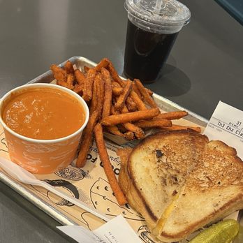 The Melt - TOMATO SOUP, SWEET POTATO FRIES, THREE CHEESE CLASSIC, COCA-COLA - Burgers Near Me - Sacramento, California The Melt - TOMATO SOUP, SWEET POTATO FRIES, THREE CHEESE CLASSIC, COCA-COLA - Burgers Near Me - Sacramento, California