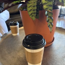 Chai latte and vanilla latte Chai latte and vanilla latte