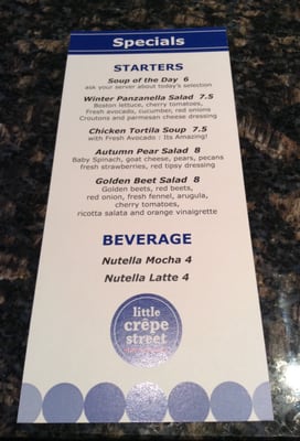 Menu photo 8 Little Crepe Street Mount Kisco, NY Menu photo 8 Little Crepe Street Mount Kisco, NY