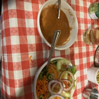 Agave Grille 2 - Soup of the day (creamy roasted red bell pepper) and green salad - American Near Me - Ajo, Arizona Agave Grille 2 - Soup of the day (creamy roasted red bell pepper) and green salad - American Near Me - Ajo, Arizona