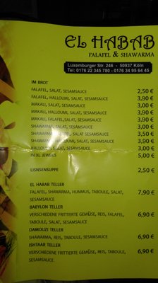 Menu photo 2 El Habab Cologne, NW