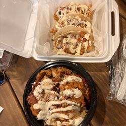 The Battlefield Country Store - The southwest chicken tacos and southwest taco bowl