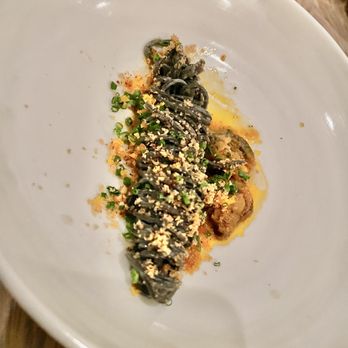 Kasama - Pancit with squid ink noodles - Filipino Near Me - Chicago, Illinois