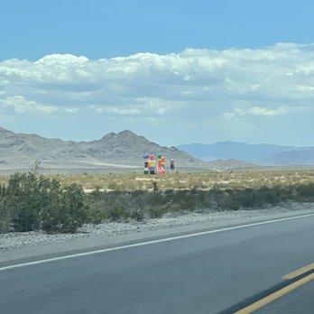Seven Magic Mountains - Miles away view - Public Art Near Me - Las Vegas, Nevada