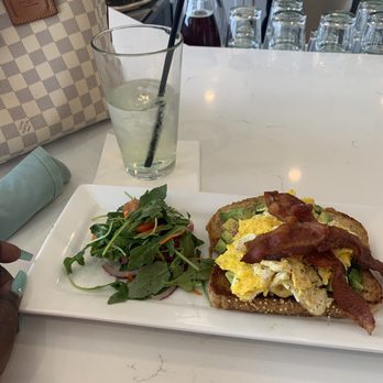 Ember & Greens - Do you like avocado  toast? You gotta try this! Best #lunch and the #cucumberwatermelonwater on #tap is delicious  new place found on - New American Near Me - Houston, Texas