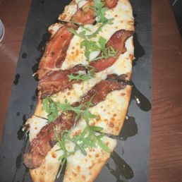 Hot Honey Hot Honey & Bacon Flatbread (without Blue Cheese) Hot Honey Hot Honey & Bacon Flatbread (without Blue Cheese)