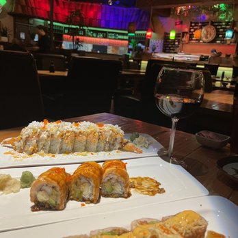 Thai Square Sushi & Bar - Top is Coconut Roll--Coconut shrimp, avocado, lobster salad, crab, caviar, spicy Mayo and crunch! - Sushi Bars Near Me - Sunnyvale, Texas