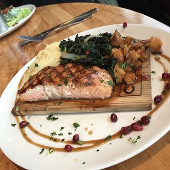 Cutters Crabhouse - Salmon steak.... $30 for a small portion - Seafood Near Me - Seattle, Washington Cutters Crabhouse - Salmon steak.... $30 for a small portion - Seafood Near Me - Seattle, Washington