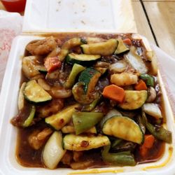 Hong Kong garden - Prawns in hot garlic sauce