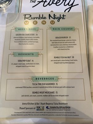 Menu photo 1 The Avery Tulsa, OK