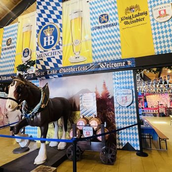 Big Bear Lake Oktoberfest - Cool Clydesdale display near entrance - Festivals Near Me - Big Bear Lake, California Big Bear Lake Oktoberfest - Cool Clydesdale display near entrance - Festivals Near Me - Big Bear Lake, California