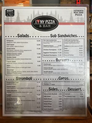 Menu photo 2 I Love NY Pizza Dawsonville, GA Menu photo 2 I Love NY Pizza Dawsonville, GA