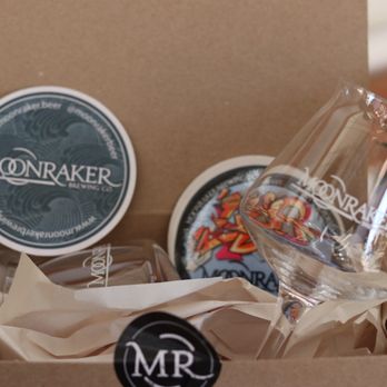 Moonraker Brewing - Merch of coasters teku glass and stickers - Breweries Near Me - Auburn, California Moonraker Brewing - Merch of coasters teku glass and stickers - Breweries Near Me - Auburn, California
