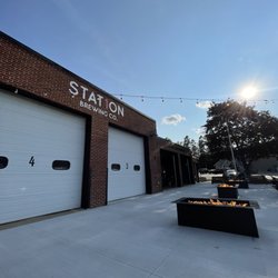 Station 1 Brewing Company - Patio area. 3 fire pits. Additional patio seating coming soon.