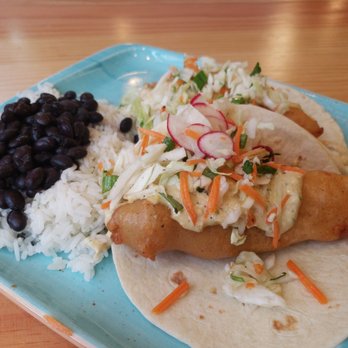 Fish Taco - Signature Fish Taco Platter w/rice and beans. - Mexican Near Me - Bethesda, Maryland