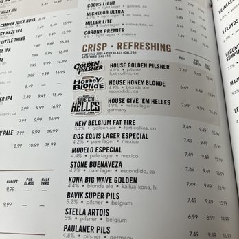 Yard House - The beer menu has something for every beer fan. - New American Near Me - Vernon Hills, Illinois Yard House - The beer menu has something for every beer fan. - New American Near Me - Vernon Hills, Illinois