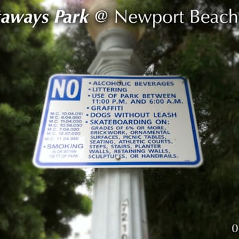 Castaways Park - "The Rules" - Parks Near Me - Newport Beach, California