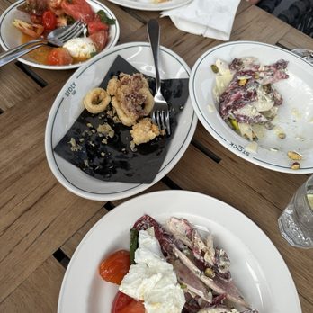 Stock Bar - Appetizers: calamari, endive salad and the Buratta salad - Steakhouses Near Me - Toronto, Ontario Stock Bar - Appetizers: calamari, endive salad and the Buratta salad - Steakhouses Near Me - Toronto, Ontario