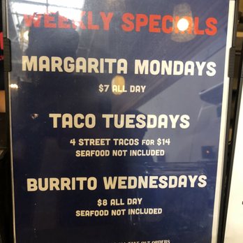 Fish Taco - Daily specials - Mexican Near Me - Bethesda, Maryland