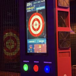 Virtual Axe throwing games, think Top Golf