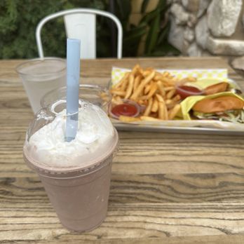 Eat Crispy Burger Encinitas - Chocolate Milkshake, All American Single Burger, OG burger, fries - Burgers Near Me - Encinitas, California