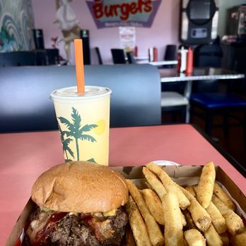 Betty's Burgers Joint - 6. Double Bacon Deluxe with Cheese and Large French Fries with a Peanut Butter & Oreo Shake - Burgers Near Me - Honolulu, Hawaii Betty's Burgers Joint - 6. Double Bacon Deluxe with Cheese and Large French Fries with a Peanut Butter & Oreo Shake - Burgers Near Me - Honolulu, Hawaii
