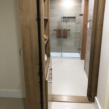 Murphy Door® Headquarters - Murphy Door...view into bathroom adjacent to kitchenette - Door Sales/Installation Near Me - Ogden, Utah Murphy Door® Headquarters - Murphy Door...view into bathroom adjacent to kitchenette - Door Sales/Installation Near Me - Ogden, Utah