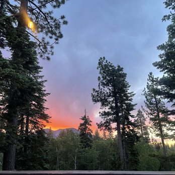 Camp Concord - My friends and I were sitting here and enjoyed our hot chocolate together watching this fabulous view. - Campgrounds Near Me - South Lake Tahoe, California