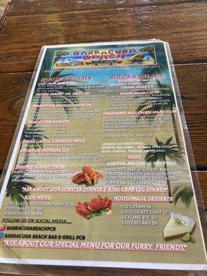 Menu photo 1 Barracuda Beach Panama City, FL Menu photo 1 Barracuda Beach Panama City, FL