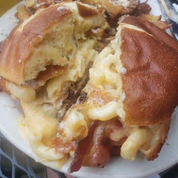 Main Street Pub - Inside of the amazing heart attack burger - Burgers Near Me - Glen Ellyn, Illinois Main Street Pub - Inside of the amazing heart attack burger - Burgers Near Me - Glen Ellyn, Illinois