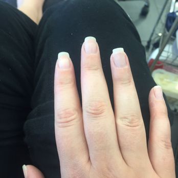 Acryliq Nails - During my gel removal + gel manicure. I asked her to keep the length and just file :). - Nail Salons Near Me - Canoga Park, California Acryliq Nails - During my gel removal + gel manicure. I asked her to keep the length and just file :). - Nail Salons Near Me - Canoga Park, California