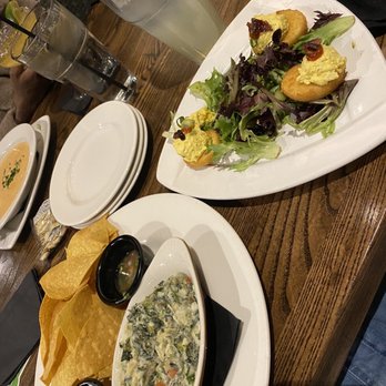 Local Goat - Spinach Artichoke Dip & Deep Fried Deviled Eggs - New American Near Me - Pigeon Forge, Tennessee