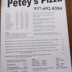 Petey's Pizza & Carry Out - The menu