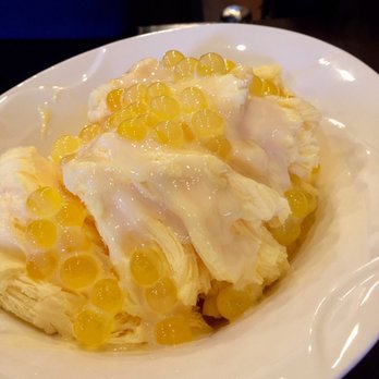 Ice Monster - Mango shaved snow with condensed milk and passionfruit bubble - Juice Bars & Smoothies Near Me - Walnut Creek, California