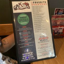 Tiger Tom's Pub - Menu