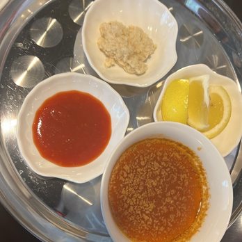 Feasty crab - Sauces for the oysters - Seafood Near Me - Derwood, Maryland
