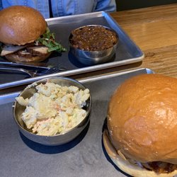Twain Missouri Taproom - Turkey and Brisket sandwiches with sides.