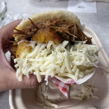La Bicicleta Arepa Bar  - Shredded beef with plantains and mozzarella cheese - Venezuelan Near Me - Allentown, Pennsylvania
