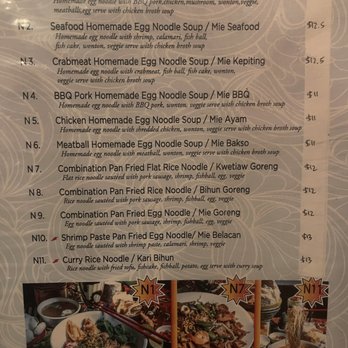 Sky Cafe - Noodles menu - Indonesian Near Me - Philadelphia, Pennsylvania