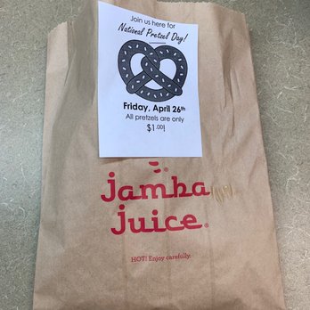 Jamba - Friday, April 26th is national pretzel day! - Juice Bars & Smoothies Near Me - Elk Grove, California