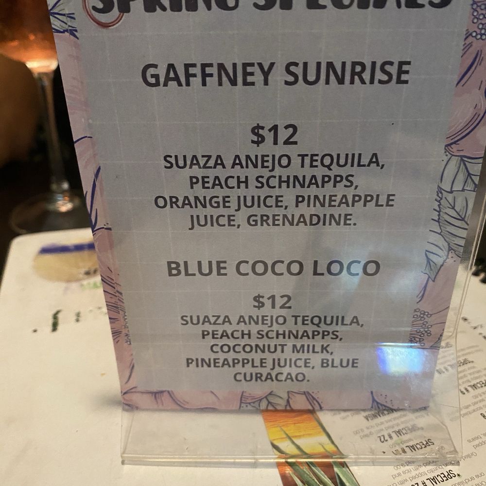 Drink special.