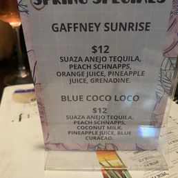 Drink special.